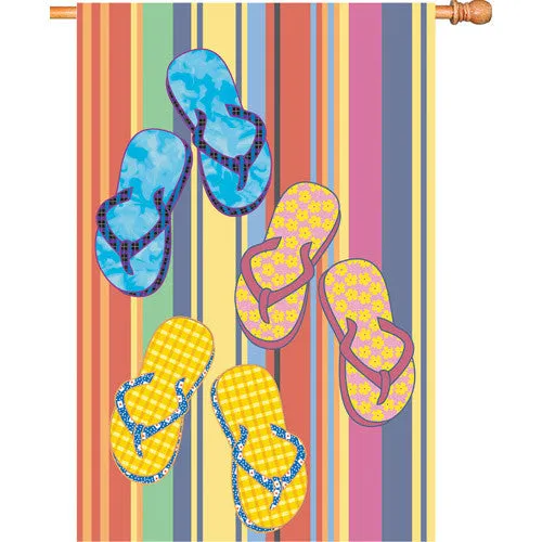 28 in. Flag - Espadrille Flip Flops