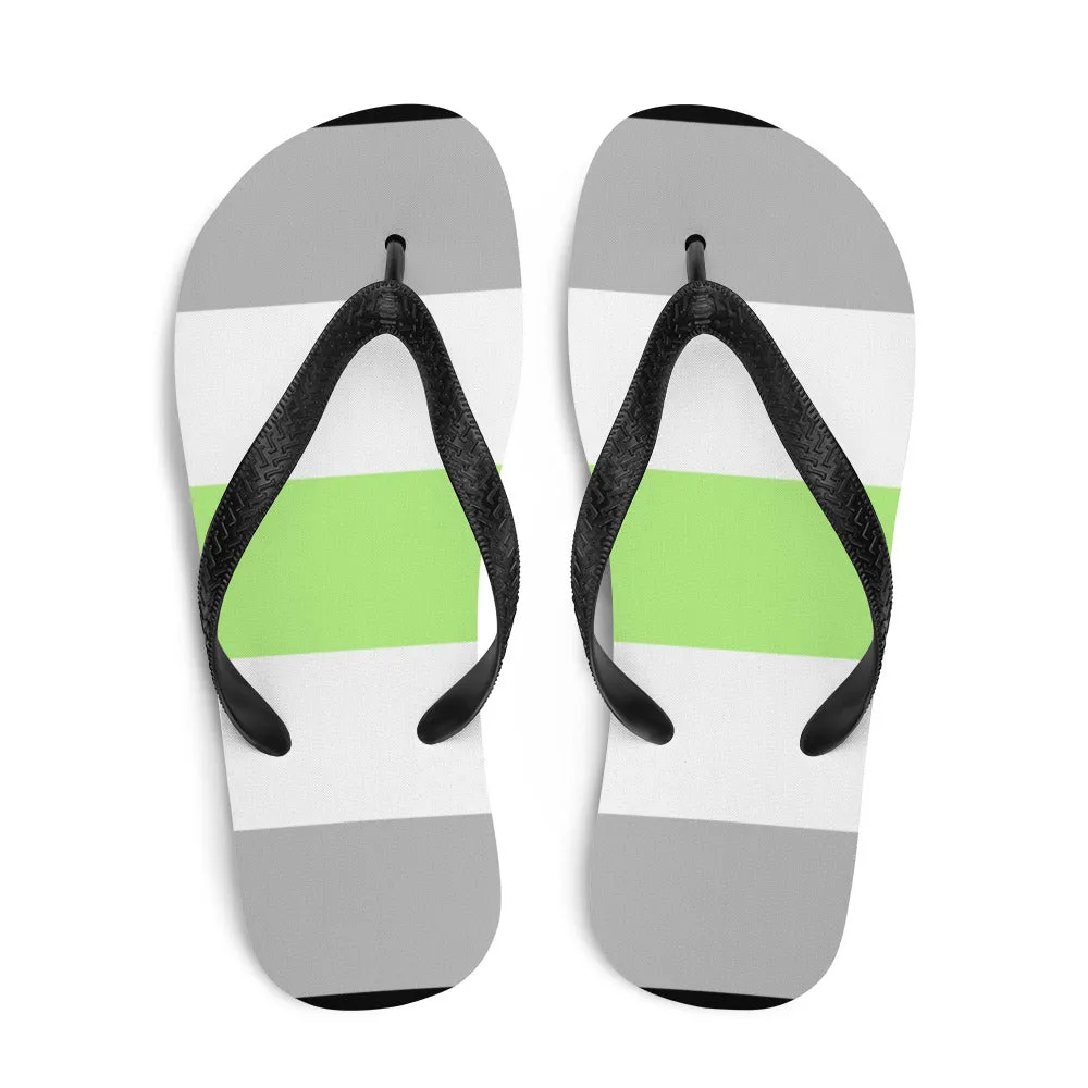 Agender Pride Flip-Flops