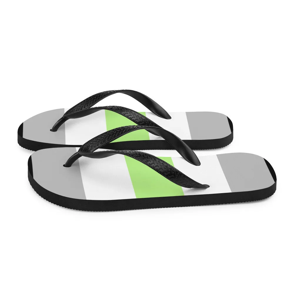 Agender Pride Flip-Flops