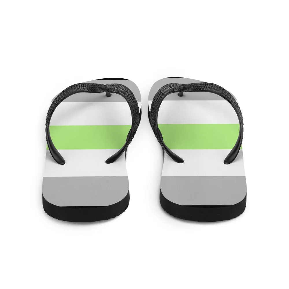 Agender Pride Flip-Flops