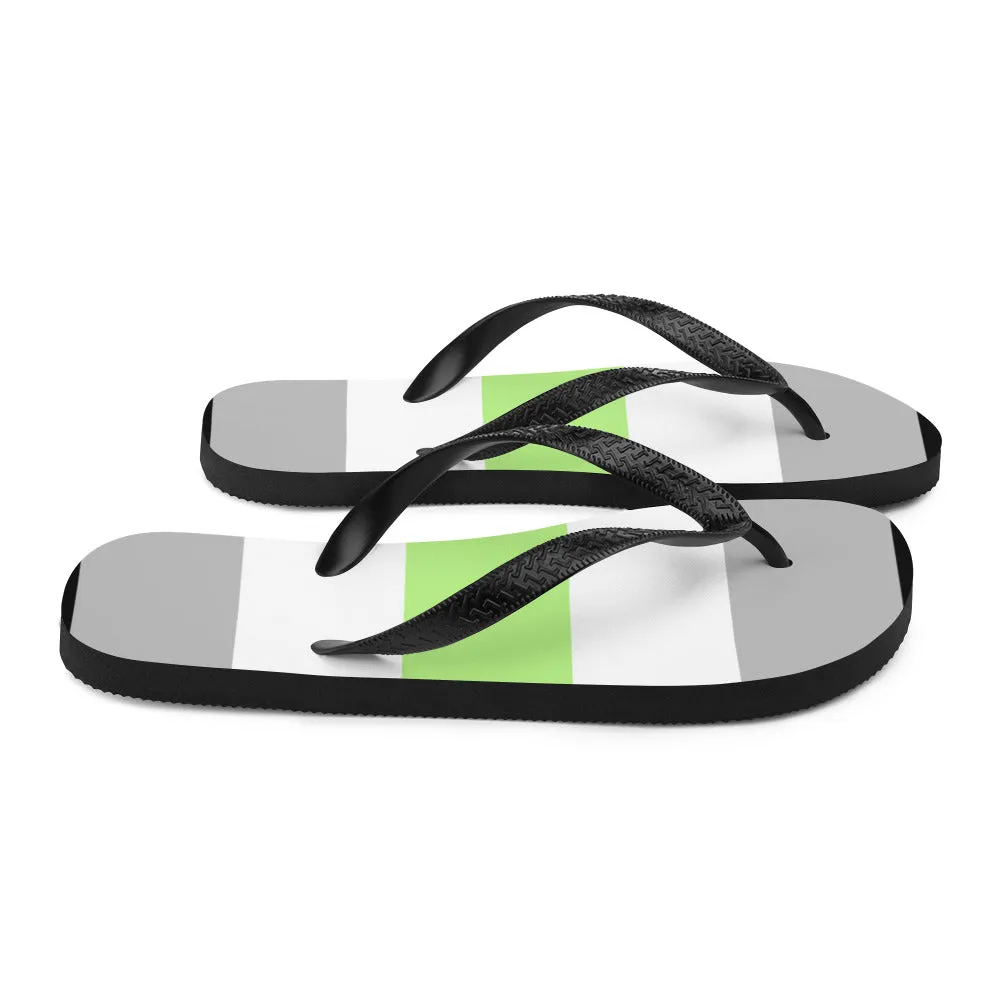 Agender Pride Flip-Flops