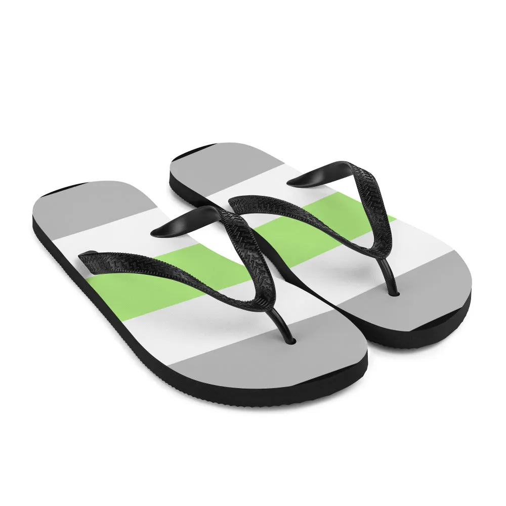 Agender Pride Flip-Flops