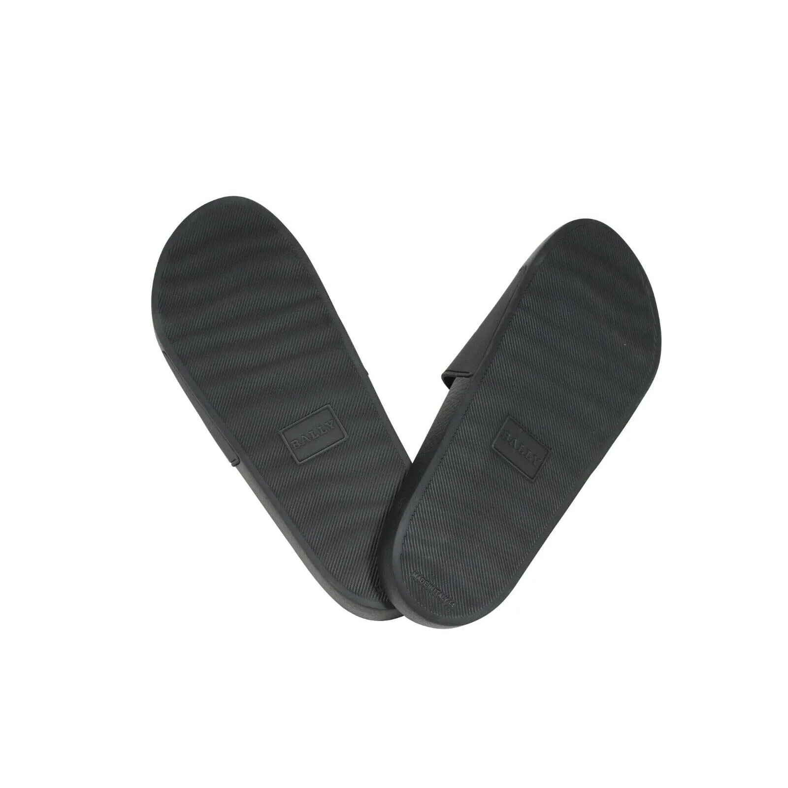 Black White Red Striped Logo Pool Slides Sandals Flip Flops