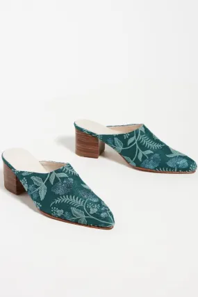 BOTANICAL HEELED MULES X ANTHROPOLOGIE