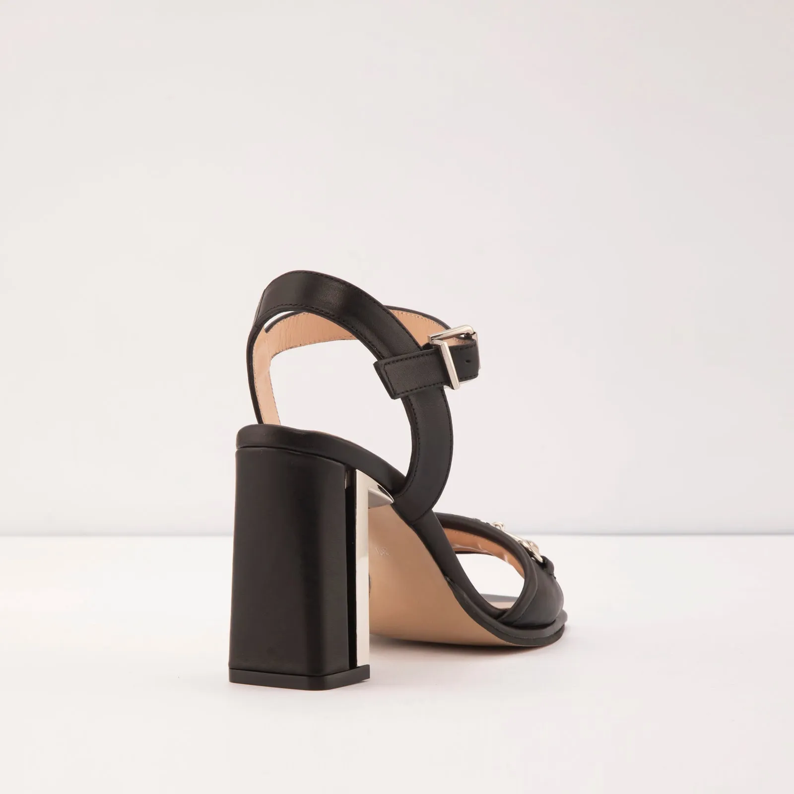 Burgos-TR real leather black woman heels