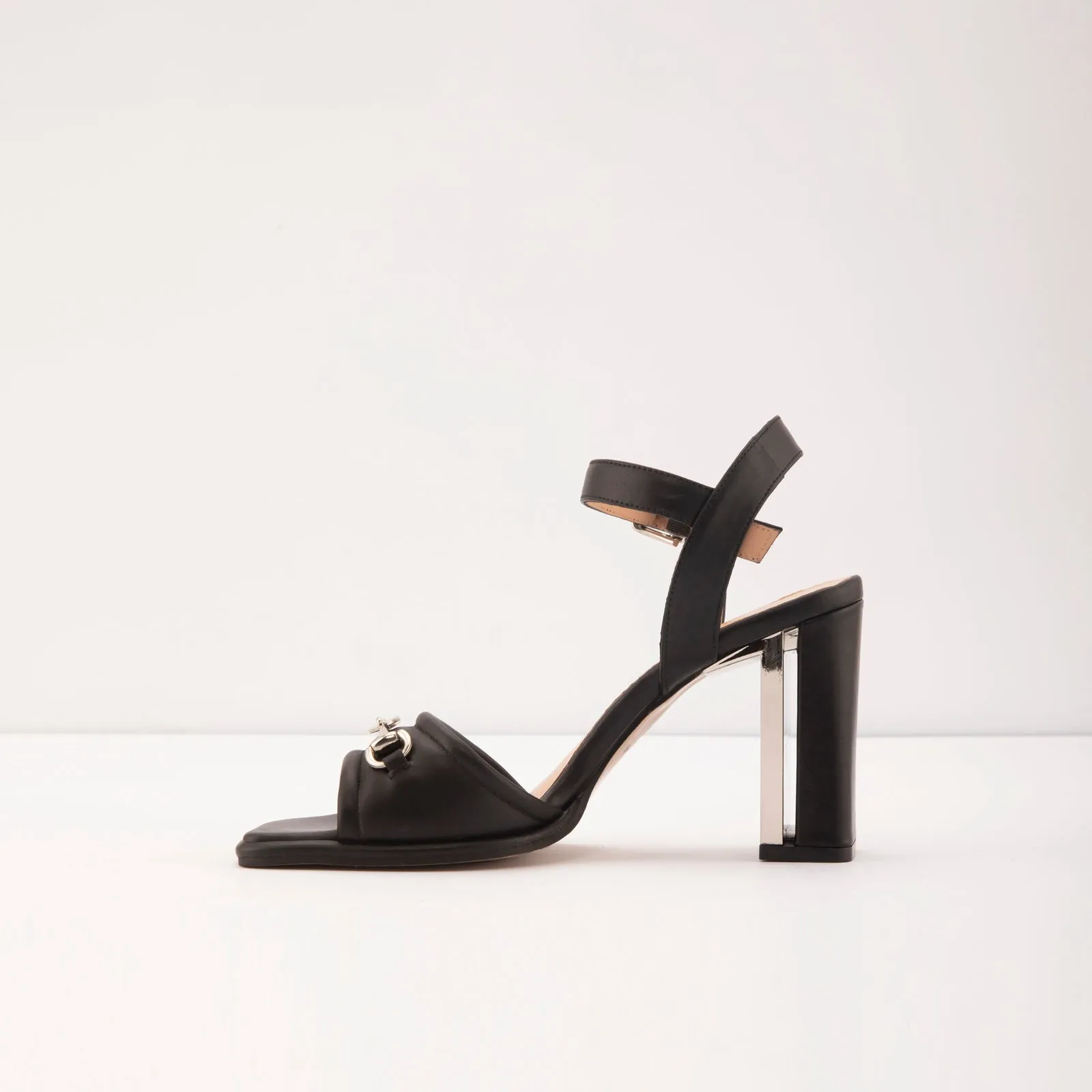 Burgos-TR real leather black woman heels