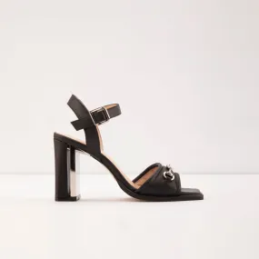 Burgos-TR real leather black woman heels