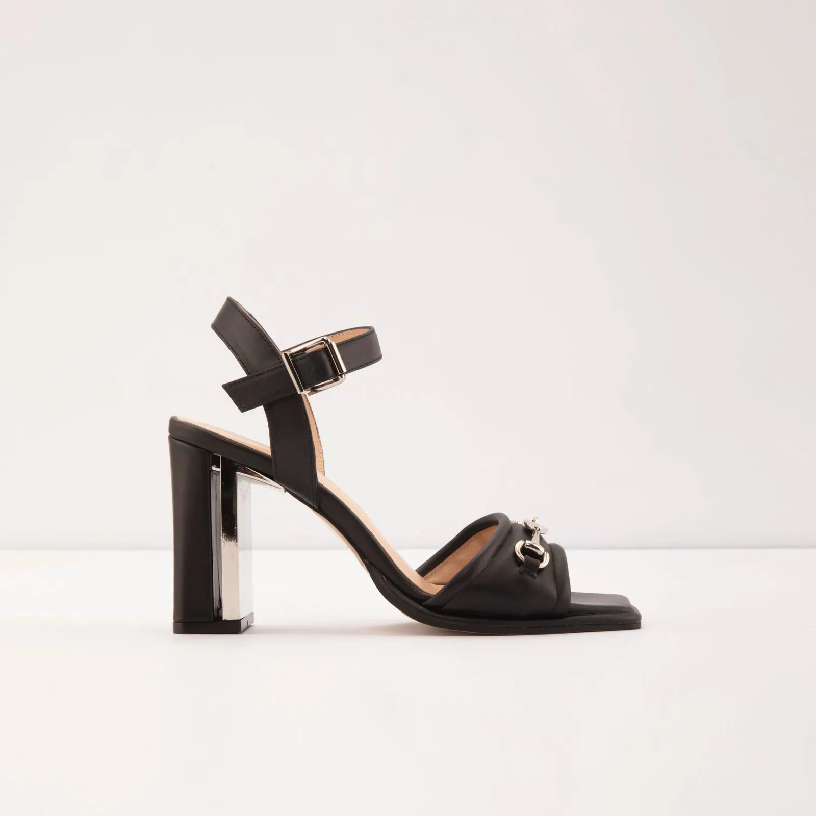 Burgos-TR real leather black woman heels