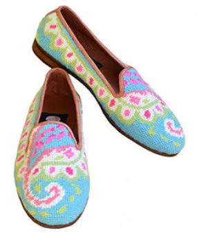 By Paige Handstitched Needlepoint Loafer  Paisley