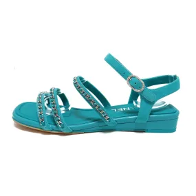 Chanel Blue Blue Sandals, 36.5