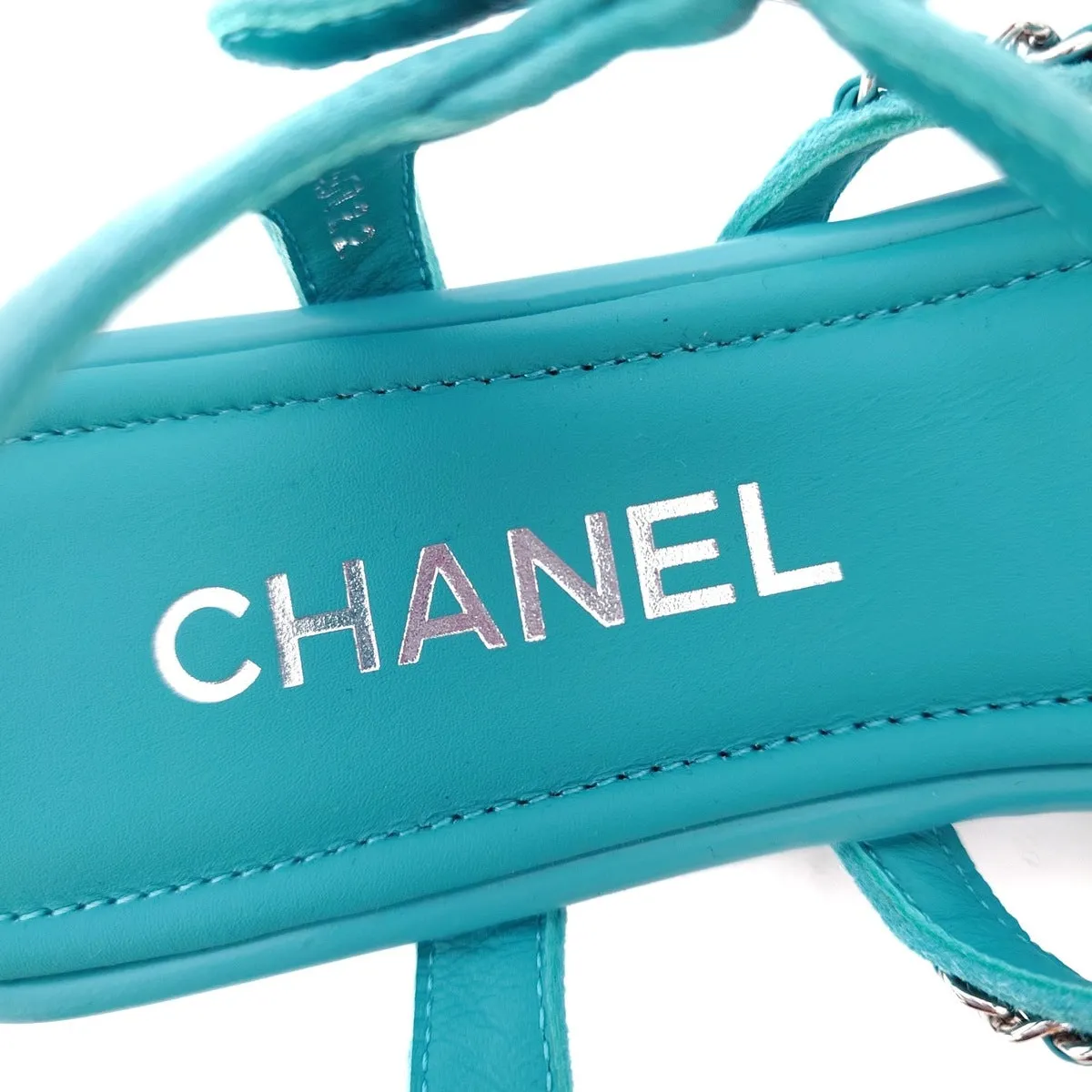 Chanel Blue Blue Sandals, 36.5