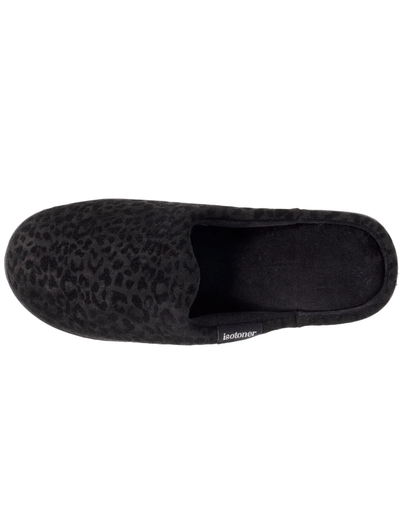 Chaussons mules talon Femme Léopard noir