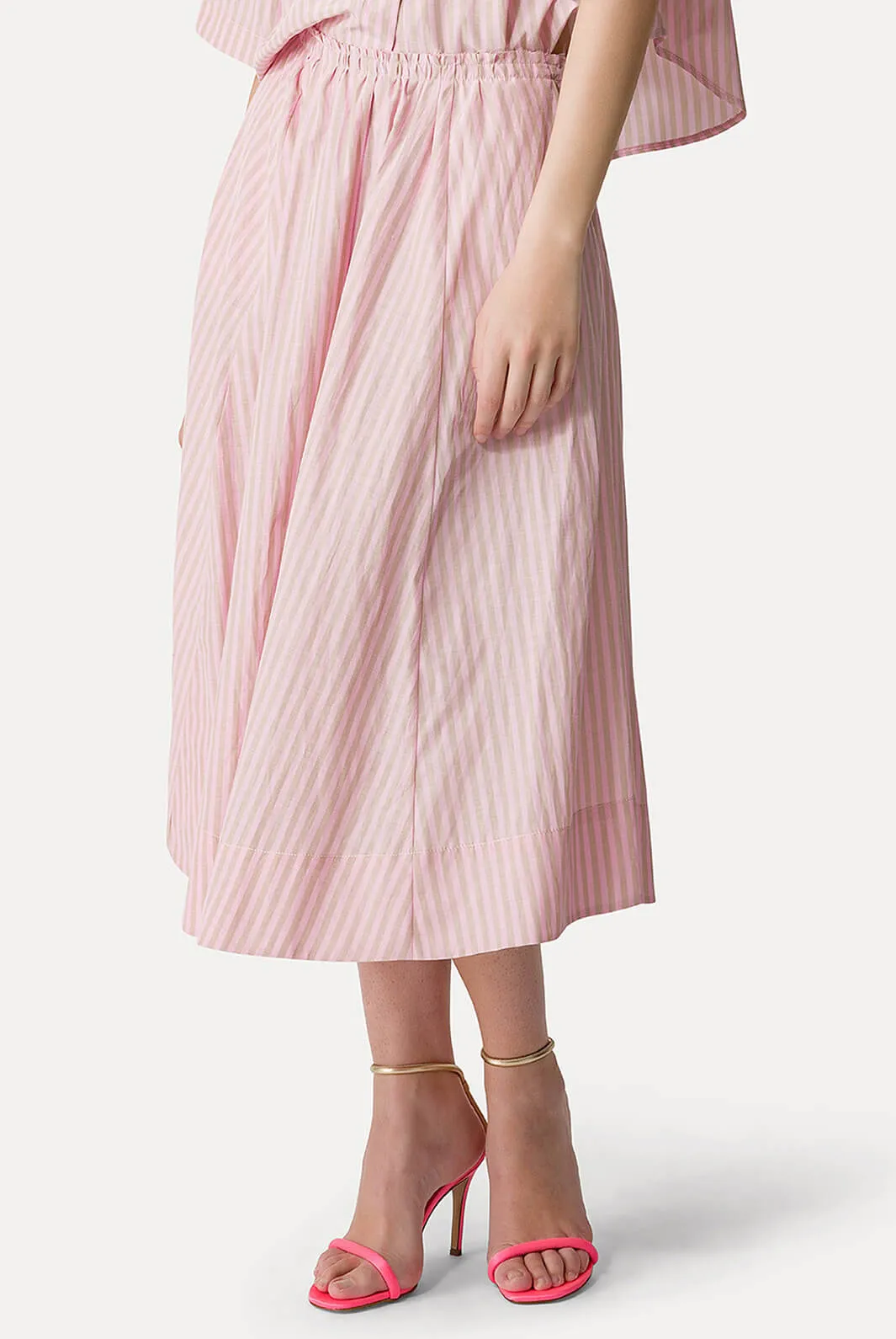 Chic Striped Taffetas Skirt