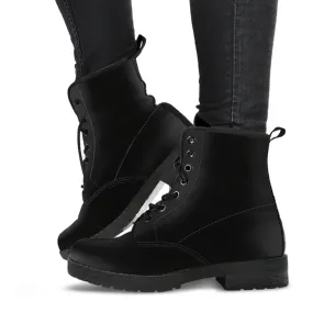 Combat Boots - Simply Black | Unisex Boots, Custom Shoes, Hippie Boots, Lace Up Boots, 90s Boots, Women's Boots, Boots Men