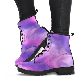 Combat Boots - Smoky Purple | Purple Boots for Women, Vegan Leather Lace Up Boots, Handmade Boots, Women's Boots, Custom Shoes