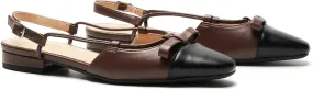 C.Paravano Women's Almond Toe Slingback Flats with Cap, Stylish Comfort Flats for Casual, Dressy, Office Wear