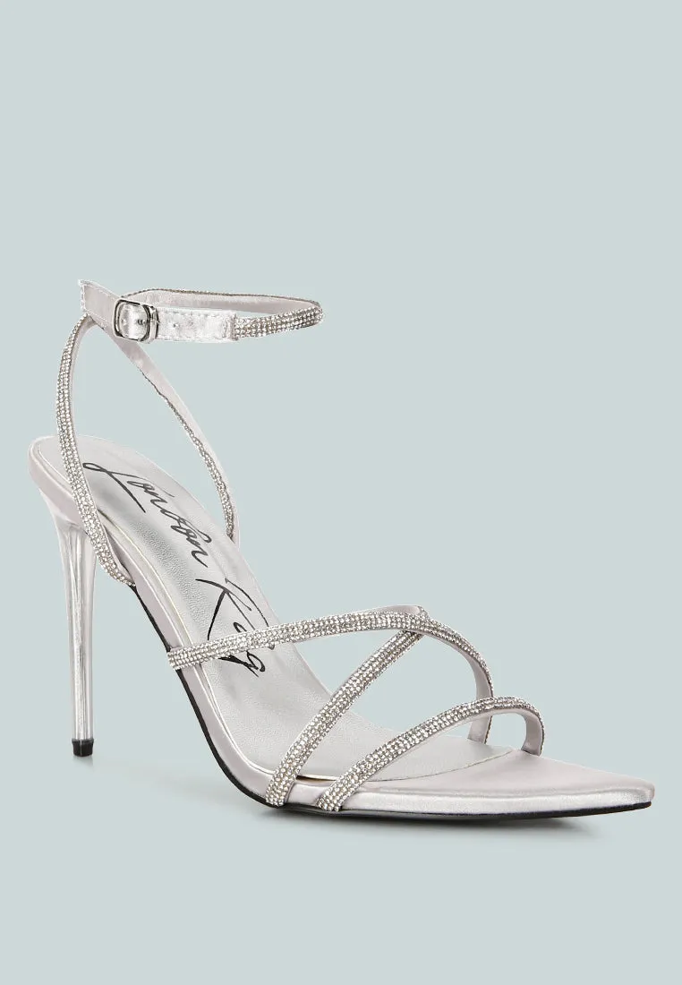 dare me rhinestone embellished stiletto sandals