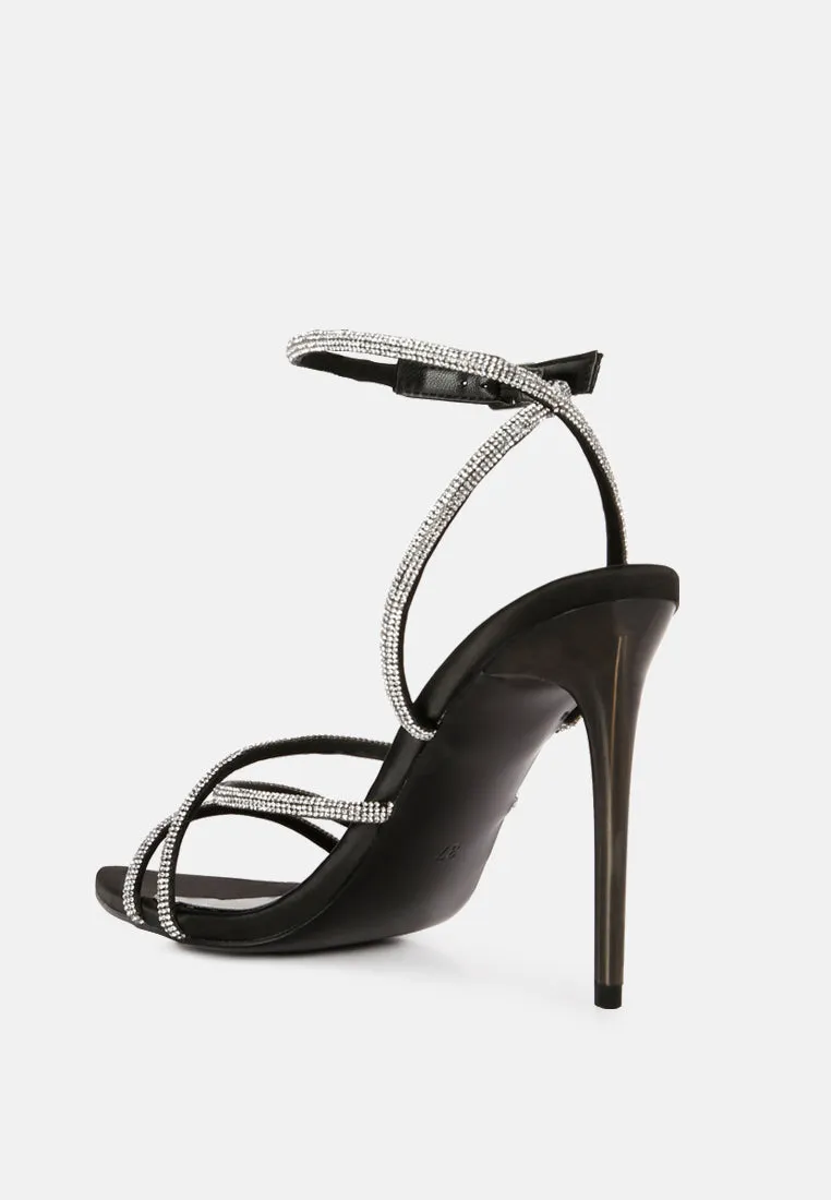 dare me rhinestone embellished stiletto sandals
