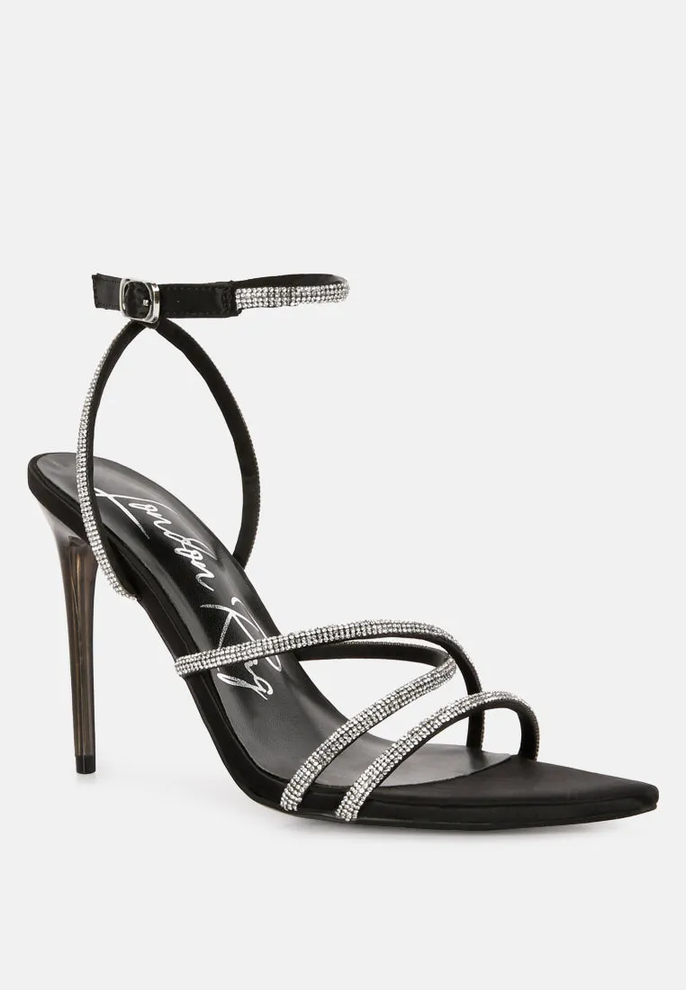 dare me rhinestone embellished stiletto sandals