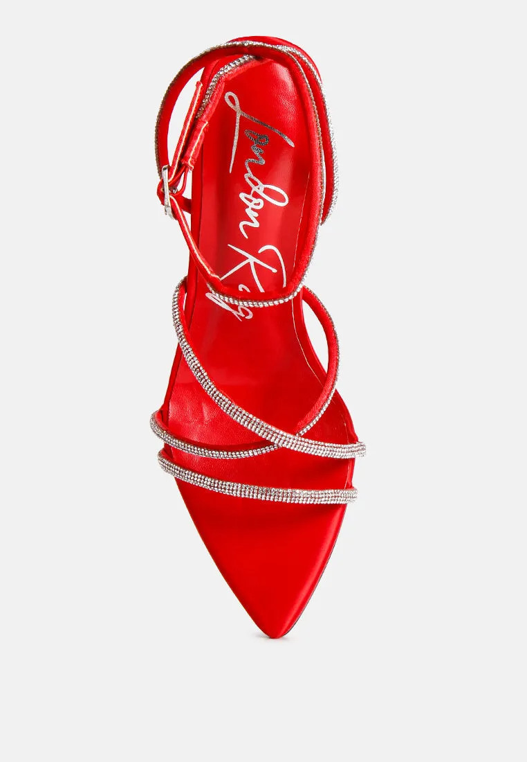 dare me rhinestone embellished stiletto sandals