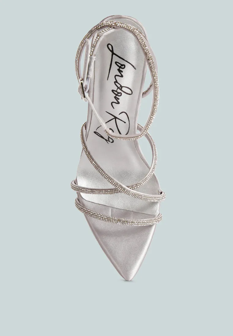 dare me rhinestone embellished stiletto sandals