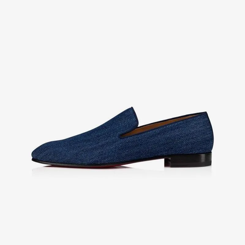 Denim Slip On Cotton Loafers Casual Flat