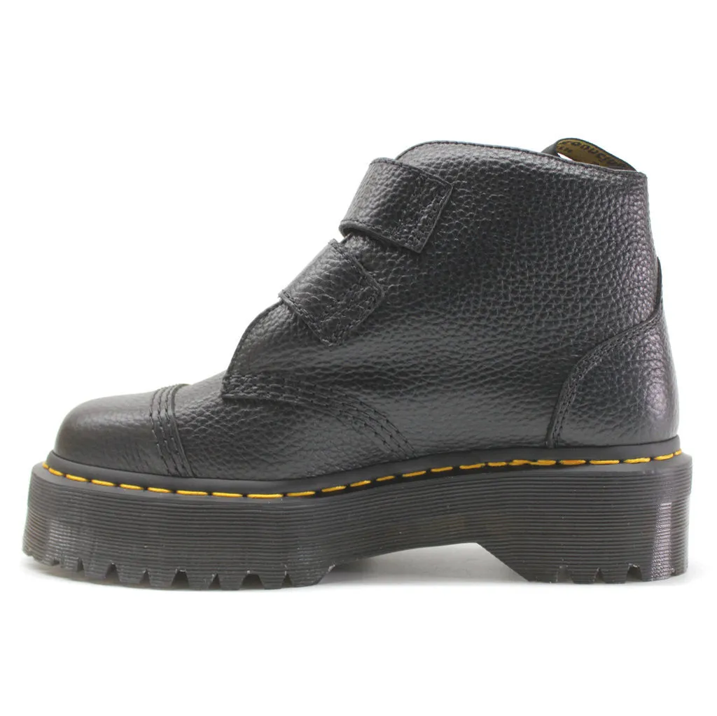 Dr. Martens Devon Flower Milled Nappa Leather Women's Platform Boots