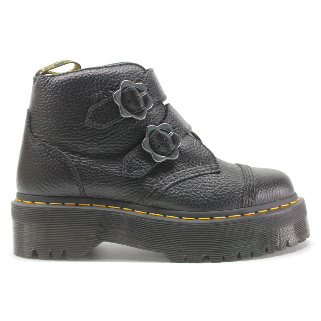 Dr. Martens Devon Flower Milled Nappa Leather Women's Platform Boots