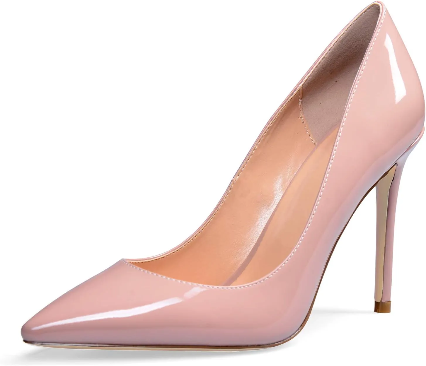 Eldof Womens High Heel Pumps, Pointy Toe Sexy Elegant Stiletto Heels 4inches Slip on Party Wedding Comfort Classic High Heels