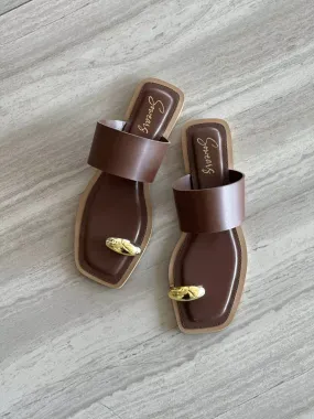 Eloise Gold Brown Flats