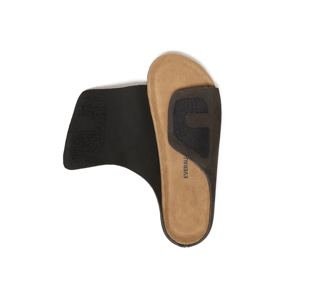 EVERAU® Men Adjustable Embossed Slip-on Summer Slides Large Size Justice