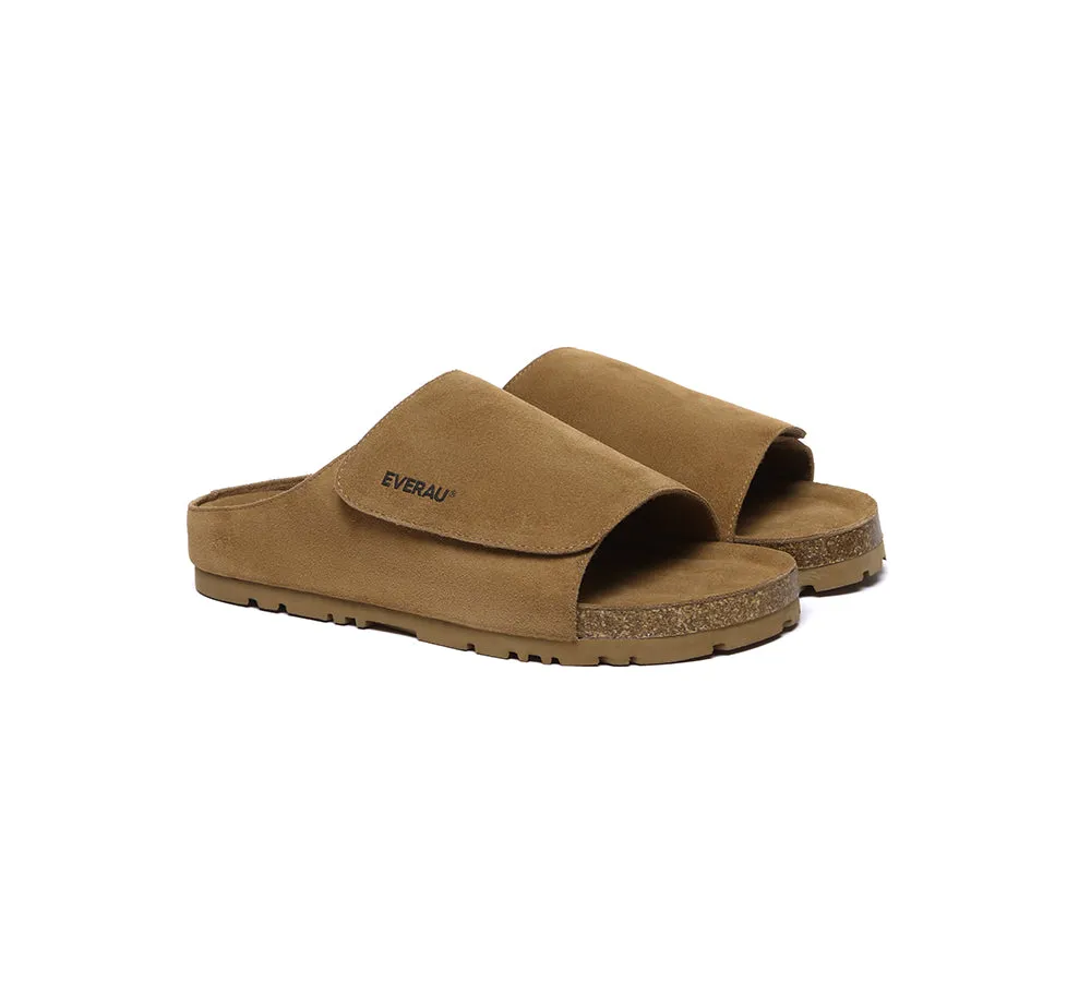 EVERAU® Men Adjustable Embossed Slip-on Summer Slides Large Size Justice