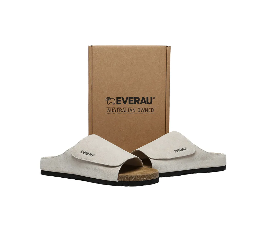 EVERAU® Men Adjustable Embossed Slip-on Summer Slides Large Size Justice