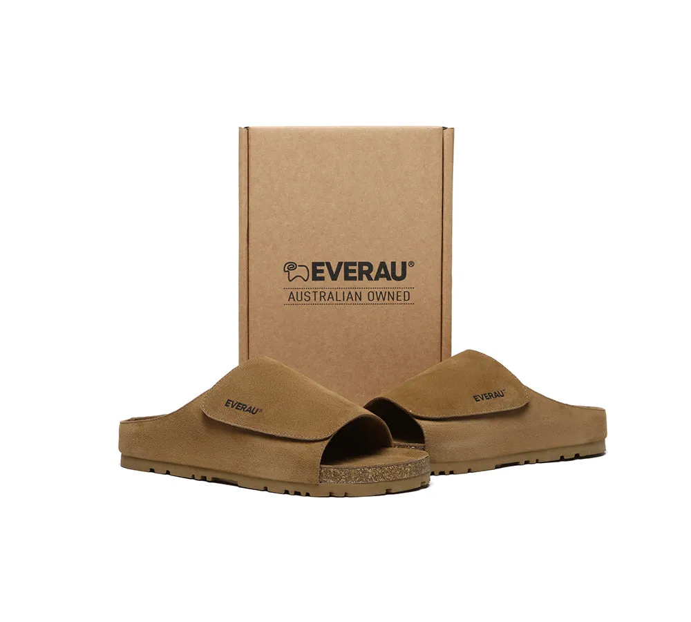 EVERAU® Men Adjustable Embossed Slip-on Summer Slides Large Size Justice