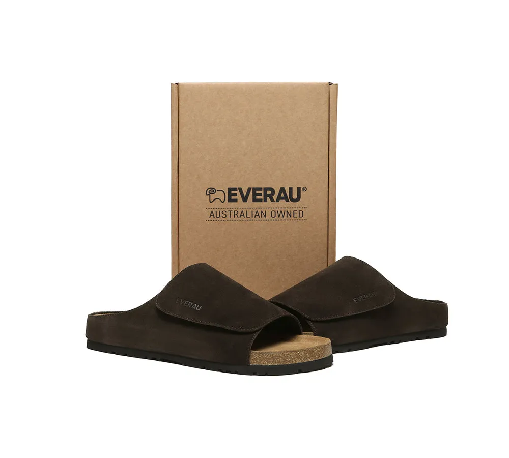 EVERAU® Men Adjustable Embossed Slip-on Summer Slides Large Size Justice