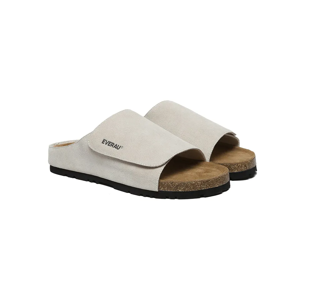 EVERAU® Men Adjustable Embossed Slip-on Summer Slides Large Size Justice
