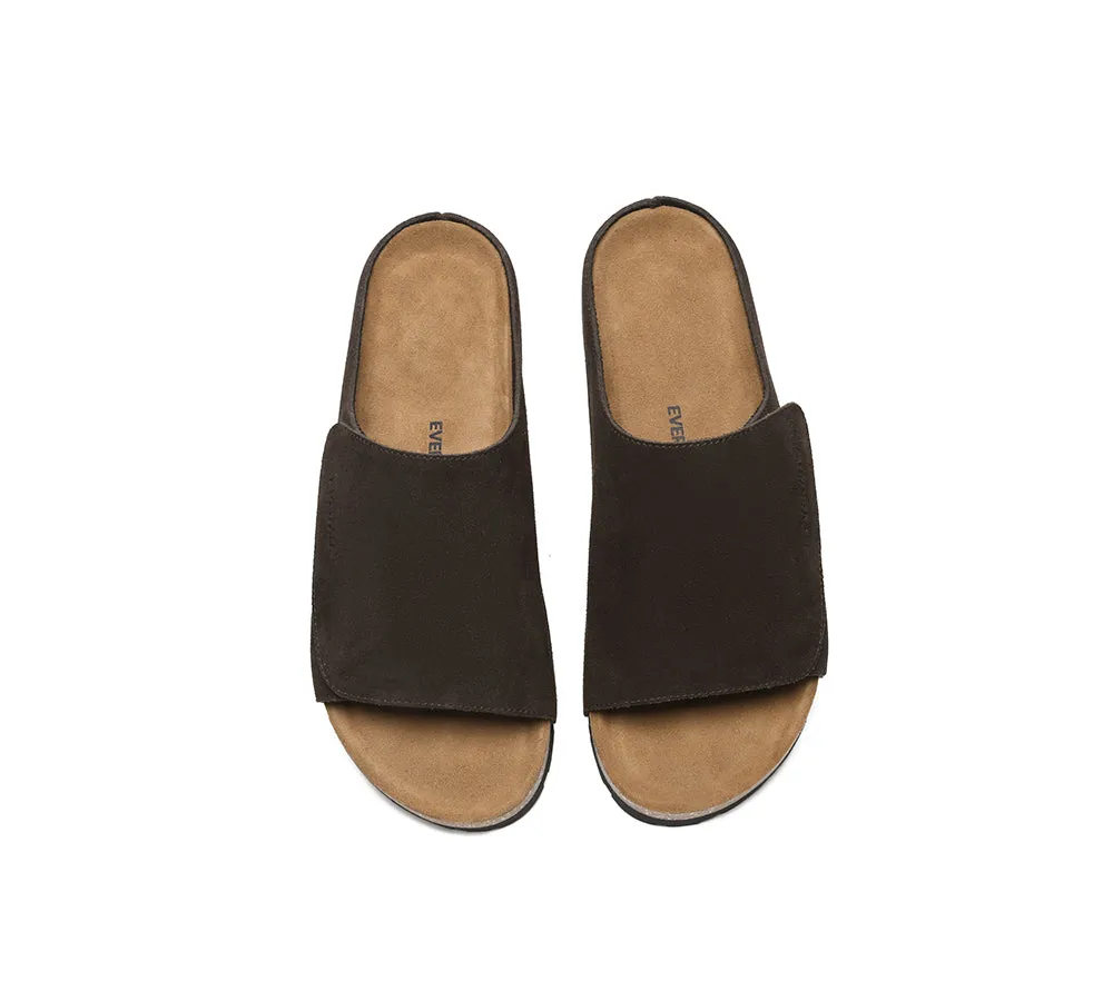 EVERAU® Men Adjustable Embossed Slip-on Summer Slides Large Size Justice
