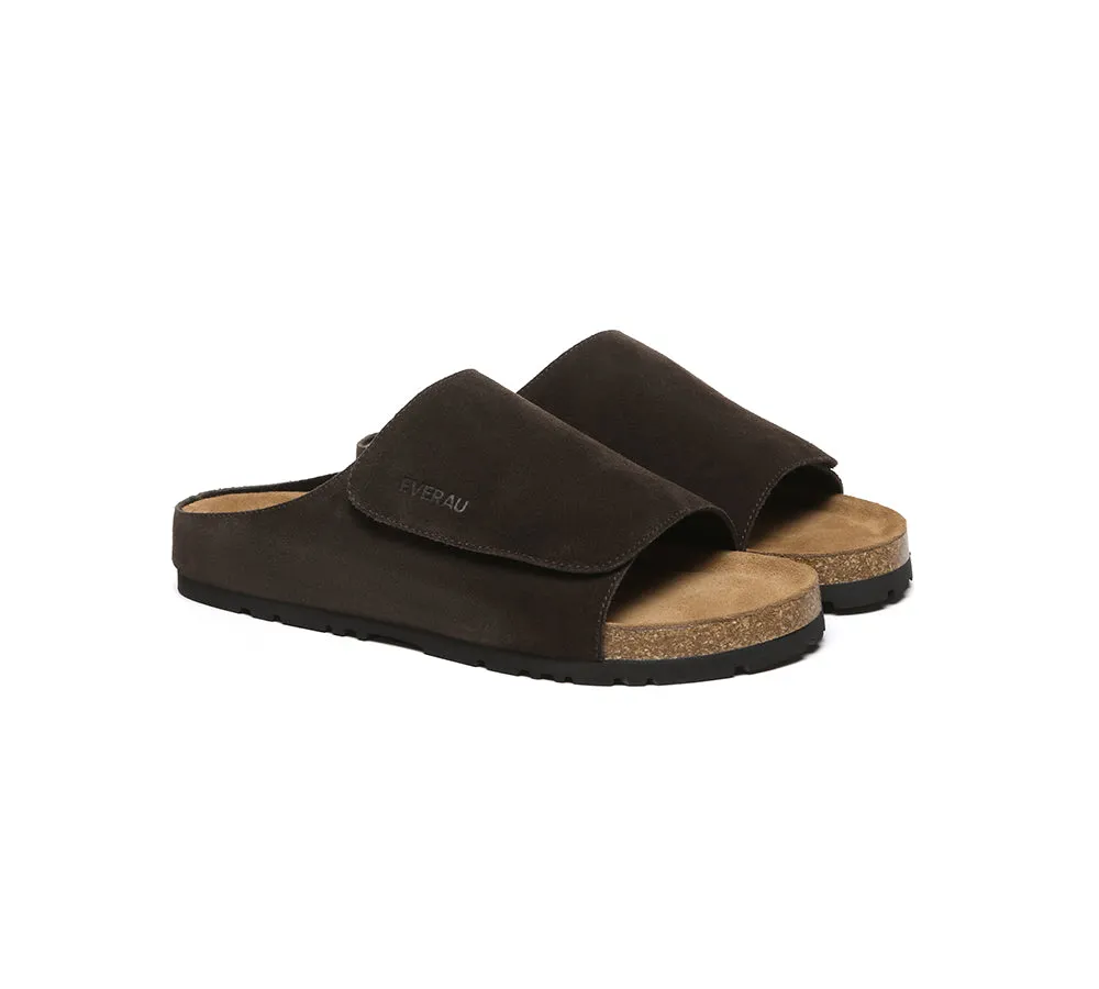 EVERAU® Men Adjustable Embossed Slip-on Summer Slides Large Size Justice