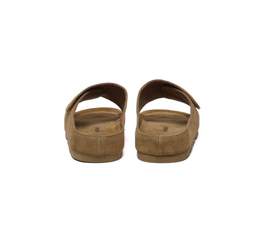 EVERAU® Men Adjustable Embossed Slip-on Summer Slides Large Size Justice