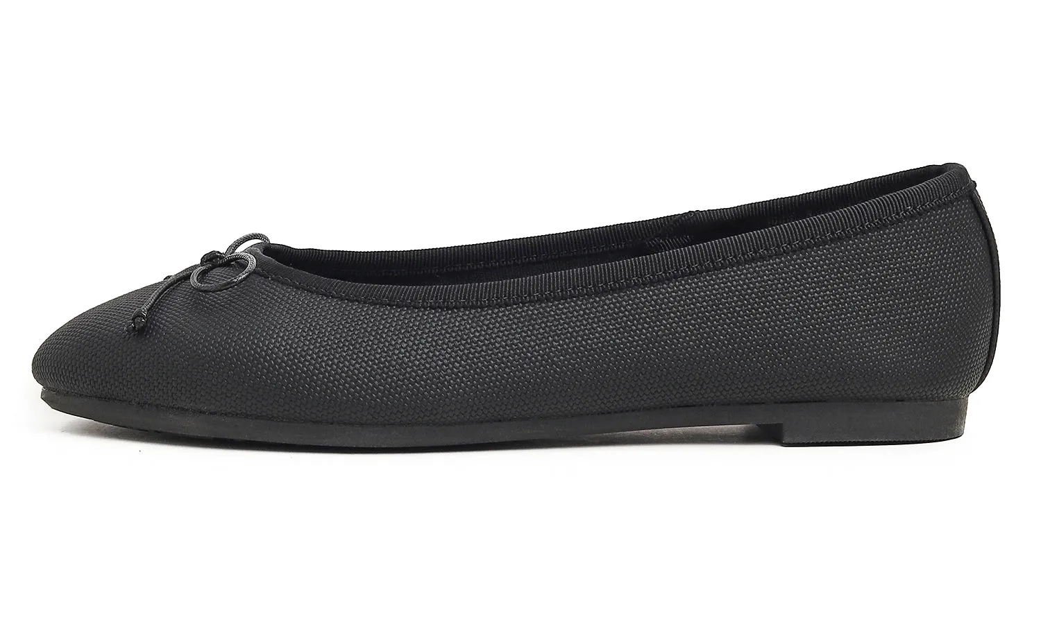 Feversole Women's Bow Tie Fashion Dress Slip On Shoes Round Toe Ballet Flat Vegan Leather Texture