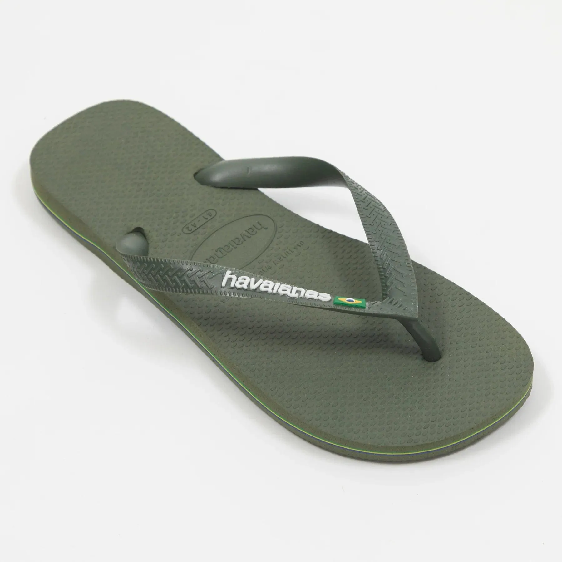 Havaianas Brasil Logo FlipFlops Green