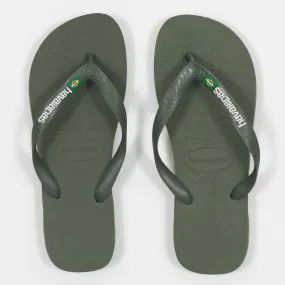 Havaianas Brasil Logo FlipFlops Green