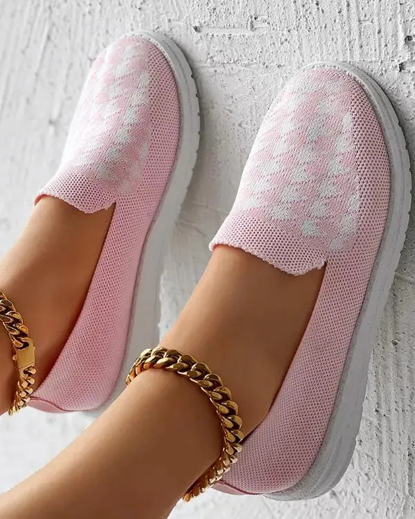 Houndstooth Breathable Casual Loafers