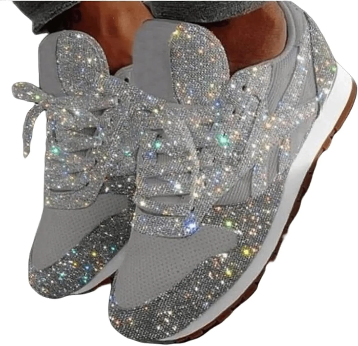 Ladmiple Shoes For Women Sneakers Trendy Walking Running Shoes Athletic Non Slip Fashion Slip On Comfort Platform Shoes