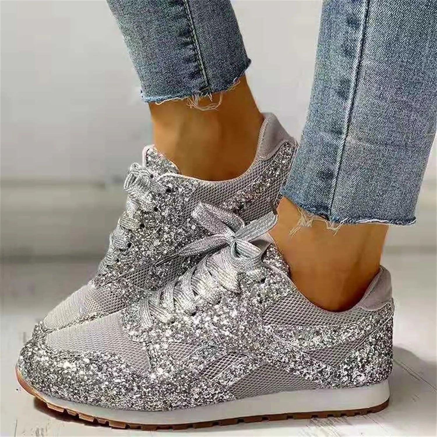 Ladmiple Shoes For Women Sneakers Trendy Walking Running Shoes Athletic Non Slip Fashion Slip On Comfort Platform Shoes