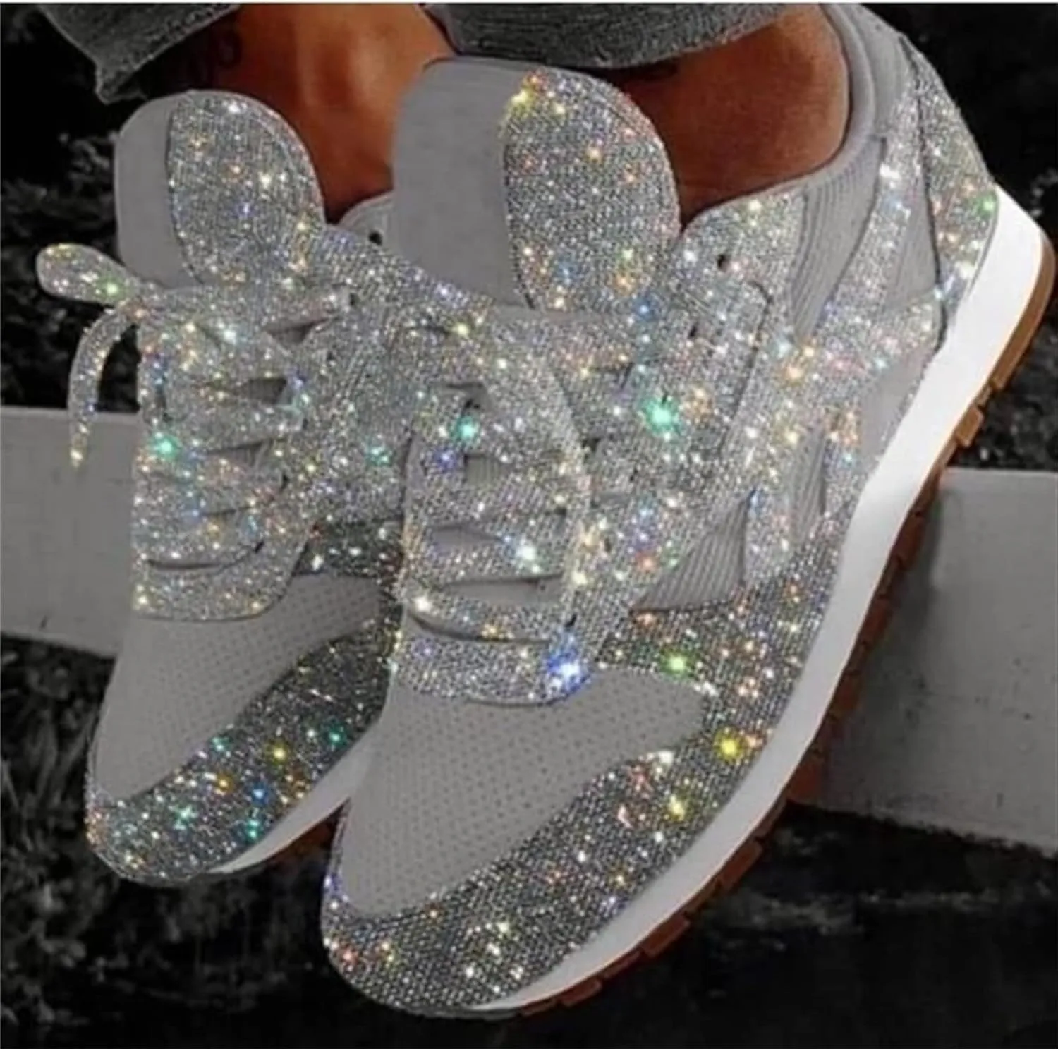 Ladmiple Shoes For Women Sneakers Trendy Walking Running Shoes Athletic Non Slip Fashion Slip On Comfort Platform Shoes
