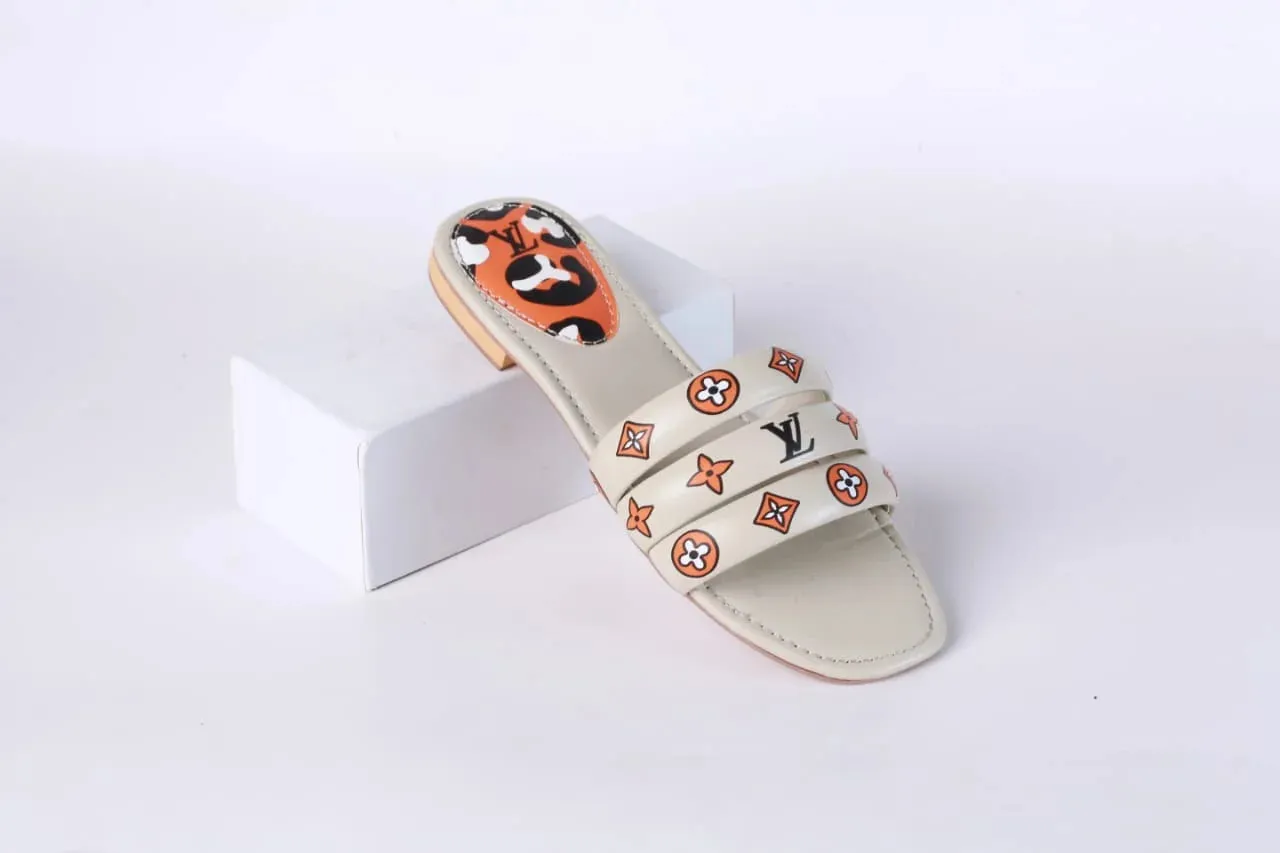 LV CASUAL SLIDES - BEIGE