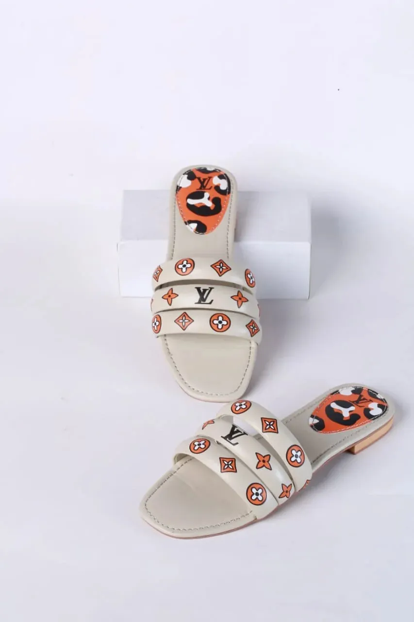 LV CASUAL SLIDES - BEIGE