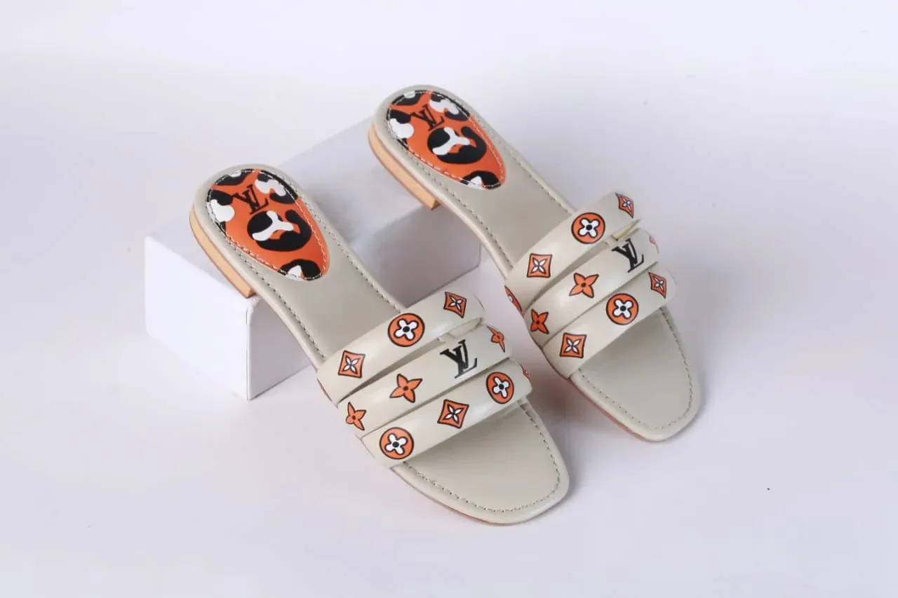 LV CASUAL SLIDES - BEIGE