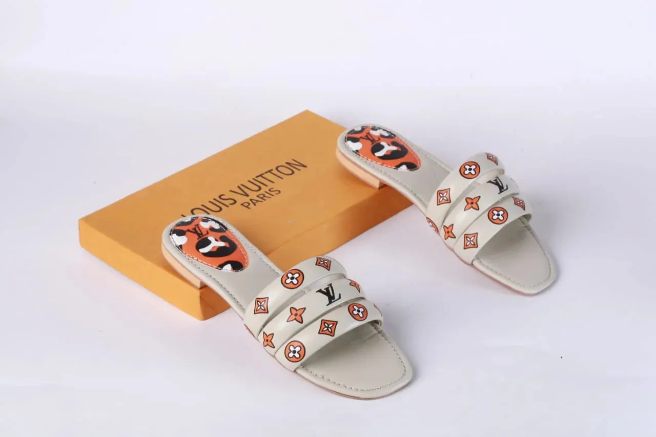 LV CASUAL SLIDES - BEIGE